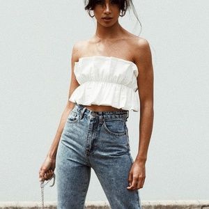 PRINCESS POLLY WHITE CROP TOP